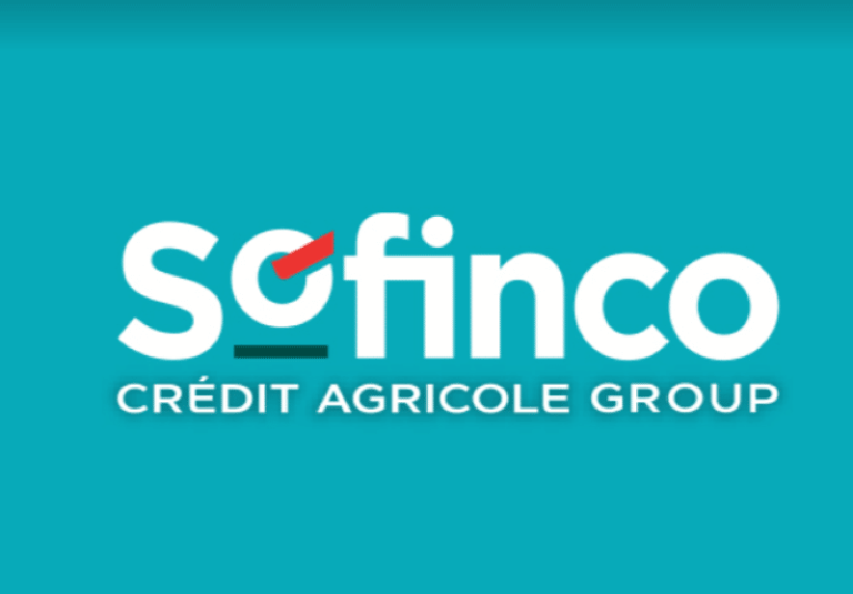 Logo de Sofinco avec le nom de la marque et ses services financiers