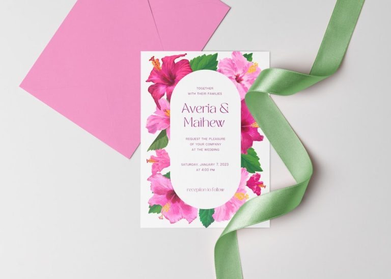 Faire-part de mariage créatif avec design aquarelle et thème élégant