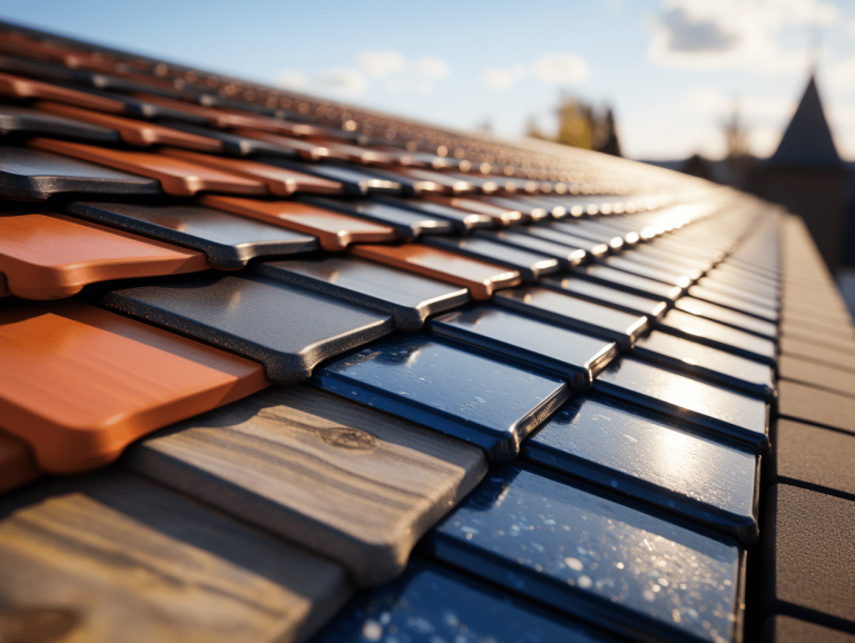 Différents matériaux de couverture de toit pour une habitation