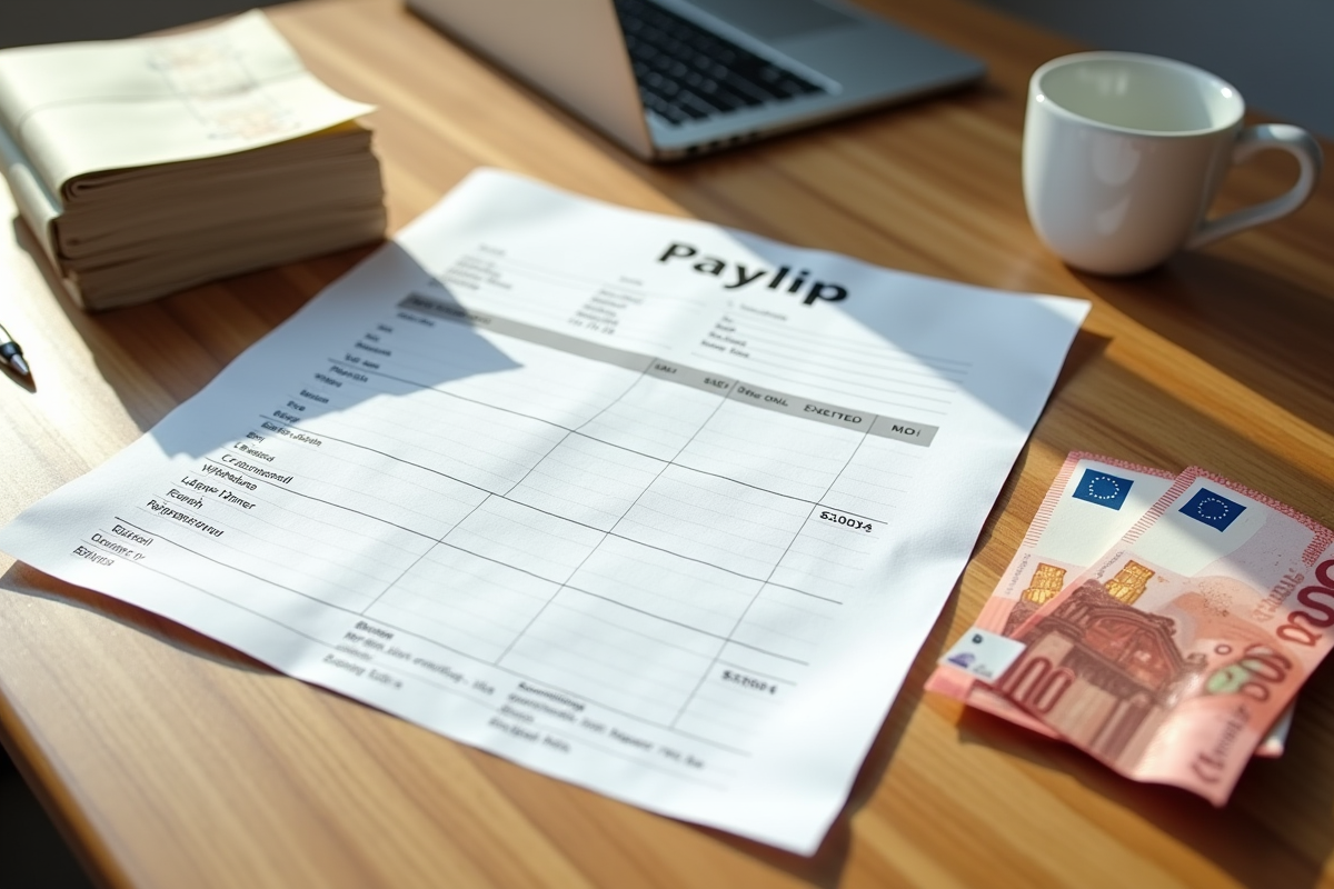Bulletin de paie avec billets d