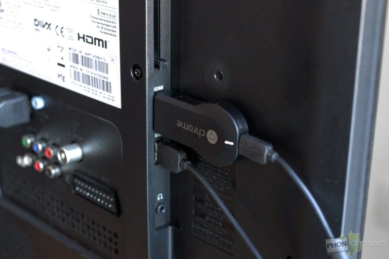 Branchement de Chromecast sur un téléviseur avec câble connecté