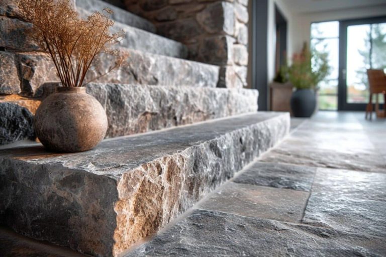 Décoration intérieure avec des éléments en pierre naturelle élégants