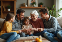 Objectifs de la famille : 3 clés importantes pour réussir en famille Famille multigenerational jouant à un jeu de société dans le salon