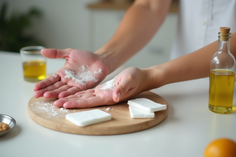 Doigts collés avec de la colle forte et produits pour les détacher