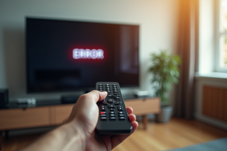 Décodeur TV UHD Orange affichant le code d'erreur S01-06