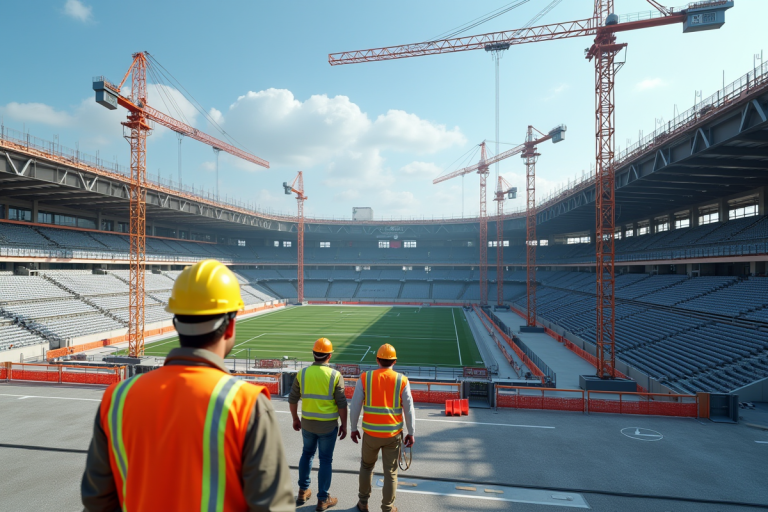 Nouveau bâtiment sportif en construction pour dynamiser la vie communautaire