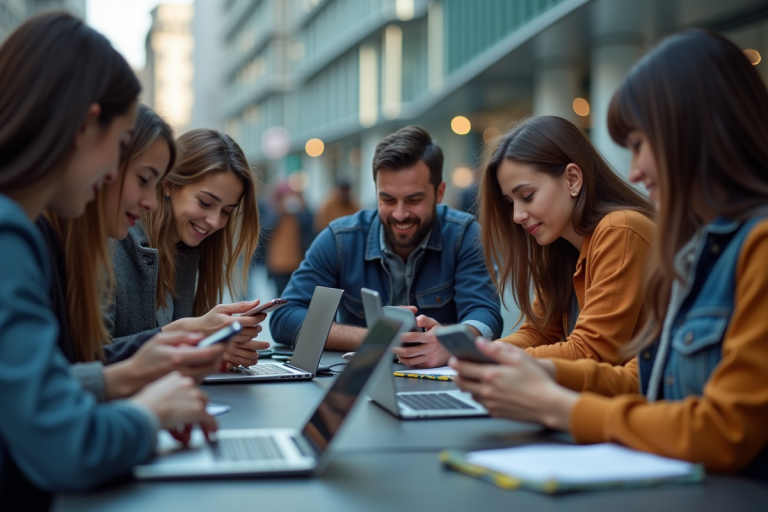 Consommateurs utilisant des smartphones pour faire des achats en ligne