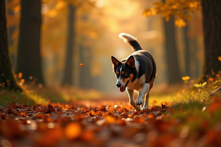 Chien breton en action lors d'une chasse en pleine nature