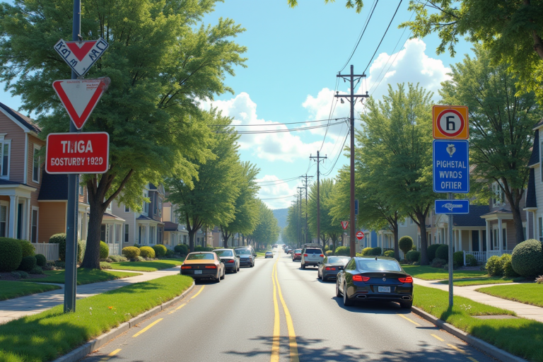 Zonage urbain aux États-Unis avec zones résidentielle et commerciale