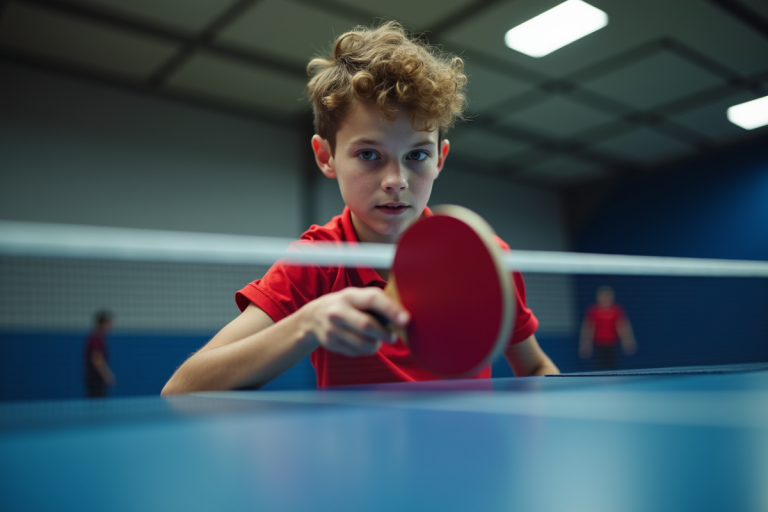Jeunes talents du tennis de table français en pleine action