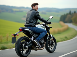 Découvrir la puissance et le style de la MagPower moto Avengers 125cc Jeune homme en moto sur route de campagne