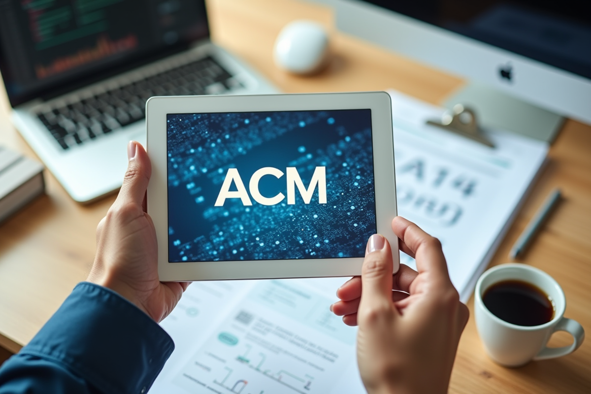 Mains tenant manuels techniques et tablette avec ACM sur bureau lumineux
