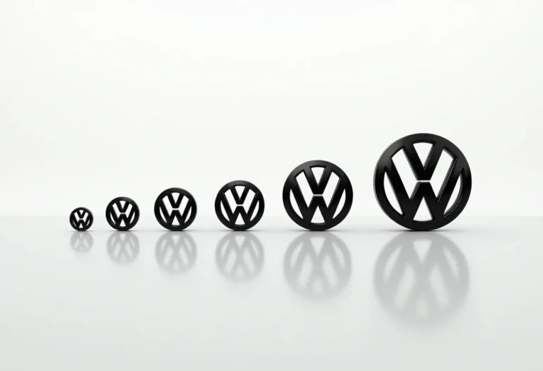 Évolution du logo Volkswagen noir à travers les décennies