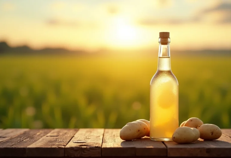 Vodka artisanale à base de pommes de terre en production