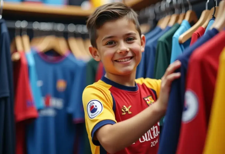 Maillot de football pour enfant avec des motifs colorés